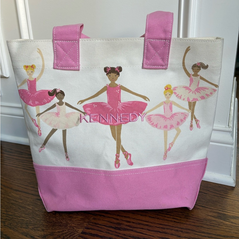 Pink Ballet Dancer Tote Bag